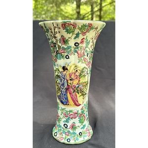 Stunning 10” Antique French Artist Signed Asian Style Vase Amazing Color! -S1